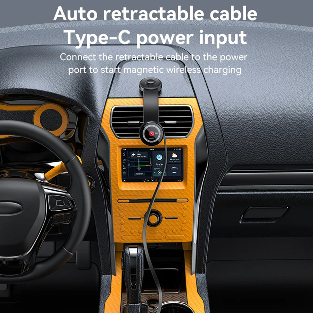 Incarcator Auto Wireless Yesido C314, 15W, 1.67A, Negru