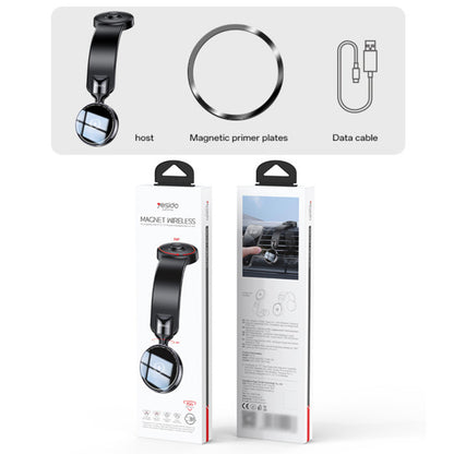 Incarcator Auto Wireless Yesido C316, 15W, 1.67A, Negru