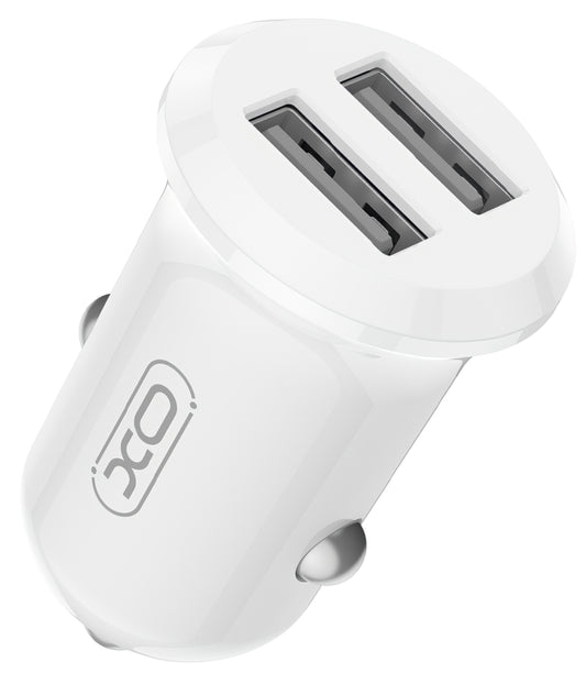 Incarcator Auto XO Design CC67, 12W, 2.4A, 2 x USB-A, Alb