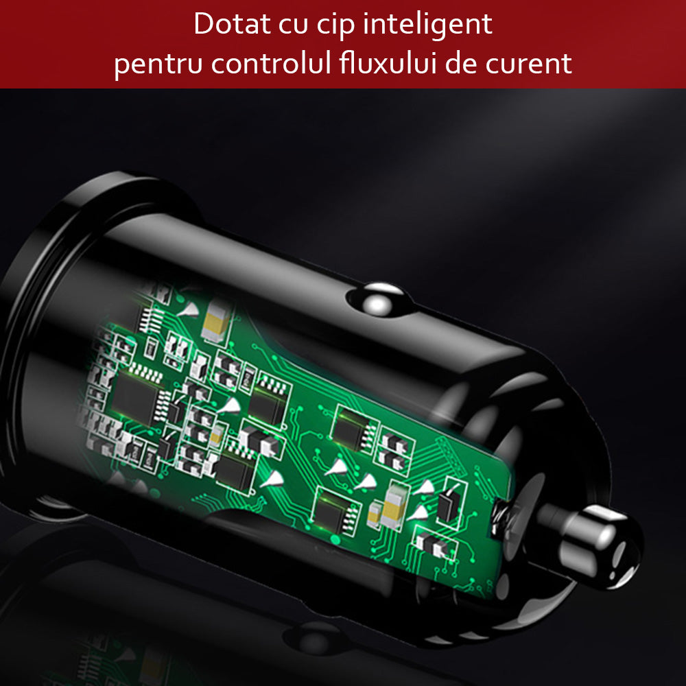 Incarcator Auto Yesido Y38, 18W, 3A, 1 x USB-A, Negru