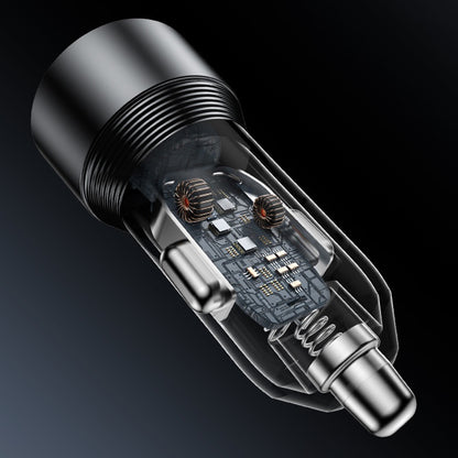 Incarcator Auto Yesido Y64, 50W, 3A, 1 x USB-A - 1 x USB-C, Negru