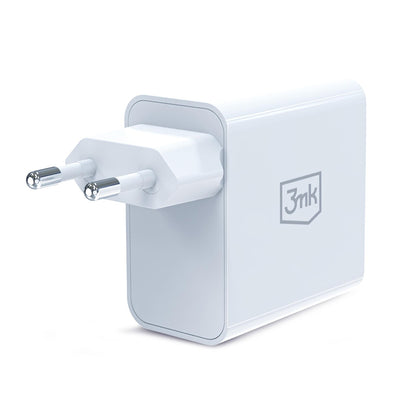 Incarcator Retea 3MK FlowPower, 45W, 1 x USB-A - 1 x USB-C, Alb