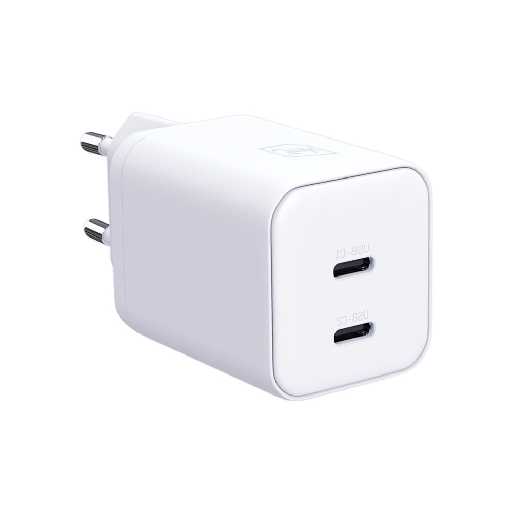 Incarcator Retea 3MK Hyper, 45W, 2 x USB-C, Alb