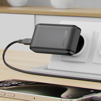 Incarcator Retea Acefast A100, 65W, 3.25A, 1 x USB-A - 2 x USB-C, Negru