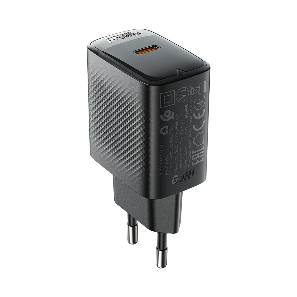 Incarcator Retea Acefast A104, 25W, 3A, 1 x USB-C, Negru