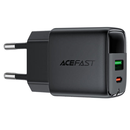 Incarcator Retea Acefast A116 Display, 35W, 3A, 1 x USB-A - 1 x USB-C, Negru