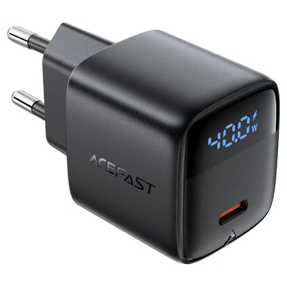 Incarcator Retea Acefast A135 Display, 45W, 3A, 1 x USB-C, Negru