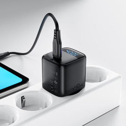 Incarcator Retea Acefast A135 Display, 45W, 3A, 1 x USB-C, Negru