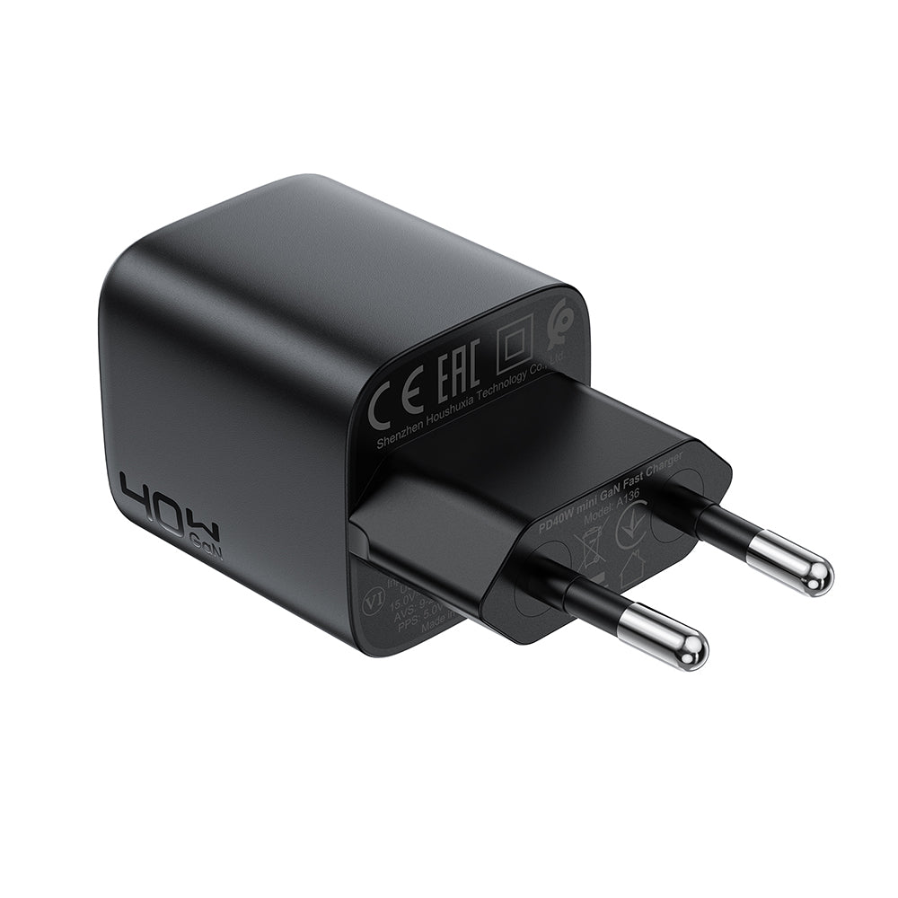 Incarcator Retea Acefast A136, 40W, 3A, 1 x USB-C, Negru