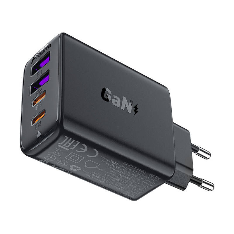 Incarcator Retea Acefast A61, 45W, 3A, 2 x USB-A - 2 x USB-C, Negru