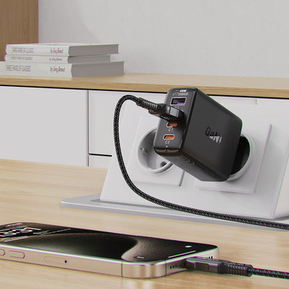 Incarcator Retea Acefast A61, 45W, 3A, 2 x USB-A - 2 x USB-C, Negru