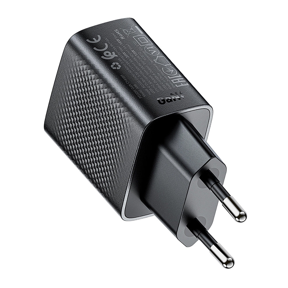 Incarcator Retea Acefast A98, 30W, 3A, 1 x USB-A - 1 x USB-C, Negru