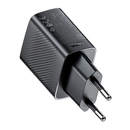 Incarcator Retea Acefast A98, 30W, 3A, 1 x USB-A - 1 x USB-C, Negru