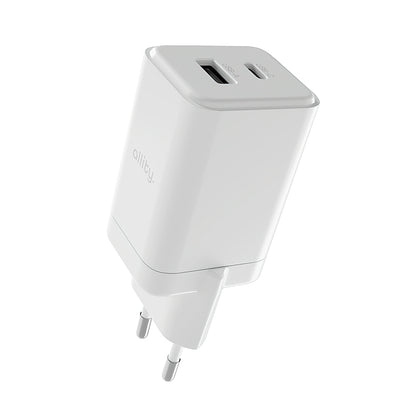 Incarcator Retea Allity. ATC-01-45WCC Fast, 45W, 3A, 1 x USB-A - 1 x USB-C, Alb