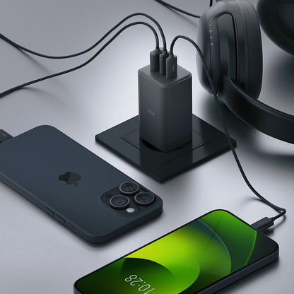 Incarcator Retea Allity. ATC-01-65WACC Fast, 65W, 3.25A, 1 x USB-A - 2 x USB-C, Negru