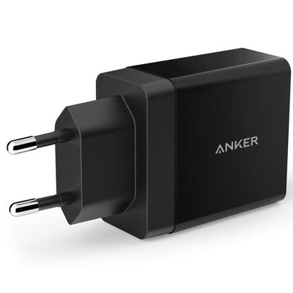 Incarcator Retea Anker PowerPort, 24W, 2.4A, 2 x USB-A, Negru A2021L11