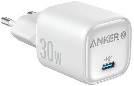 Incarcator Retea Anker Zolo, 30W, 3A, 1 x USB-C, Alb A2698G21