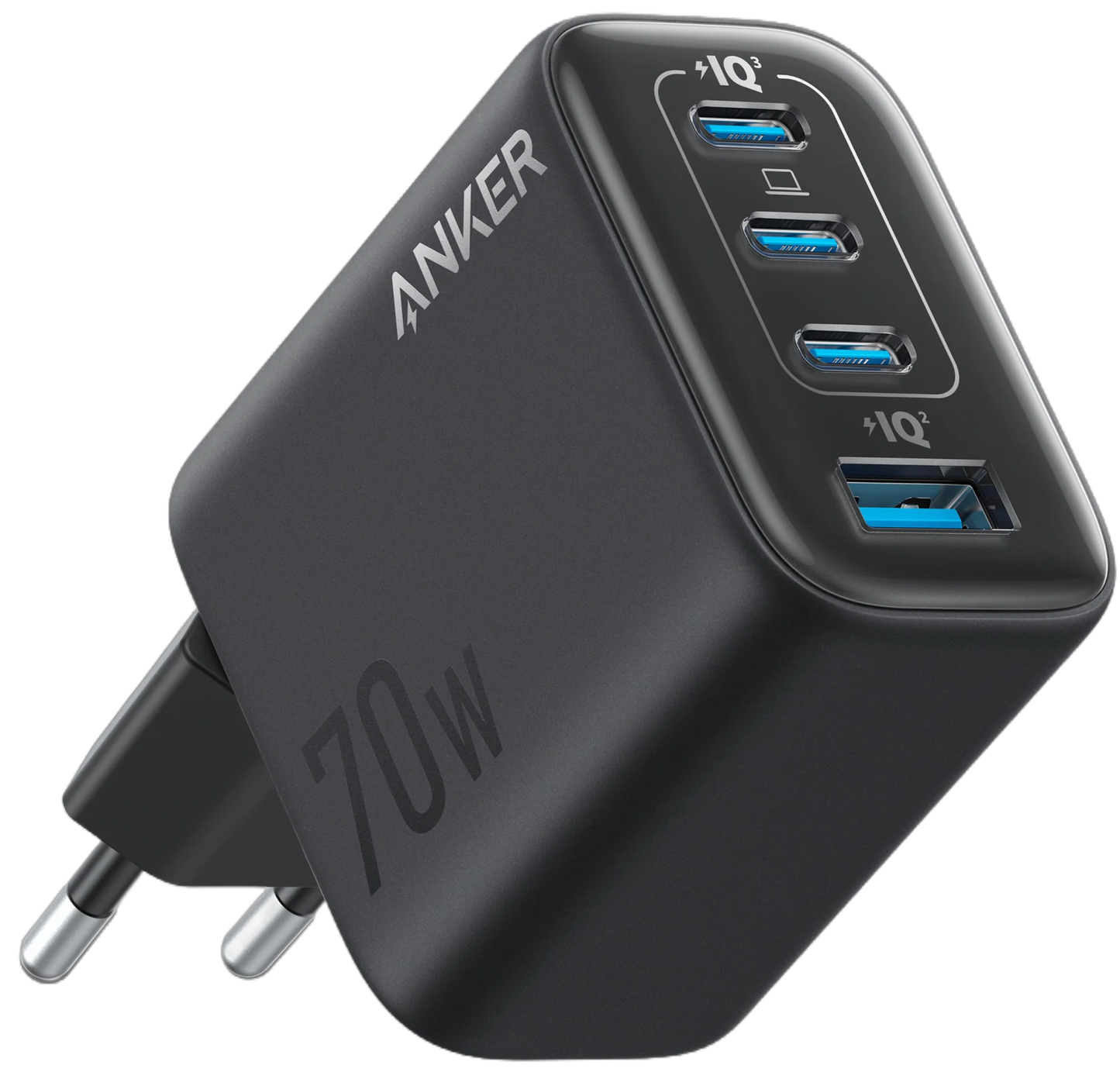 Incarcator Retea Anker Zolo, 70W, 1 x USB-A - 3 x USB-C, Negru A121CG11