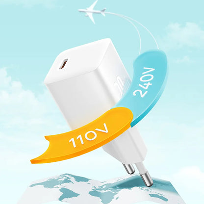 Incarcator Retea Baseus GaN Mini 1C, 30W, 3A, 1 x USB-C, Albastru CCGN070603