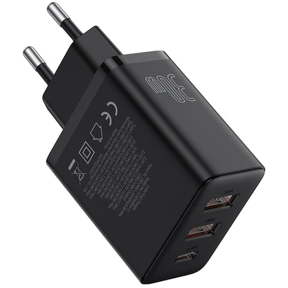 Ładowarka sieciowa Baseus Cube, 30W, 3A, 1 x USB-C - 2 x USB-A, czarna P10111402113113-00 