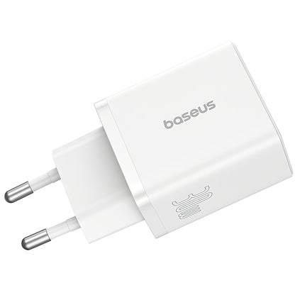 Incarcator Retea Baseus Cube, 30W, 2.4A, 1 x USB-A - 1 x USB-C, Alb P10111404213-00