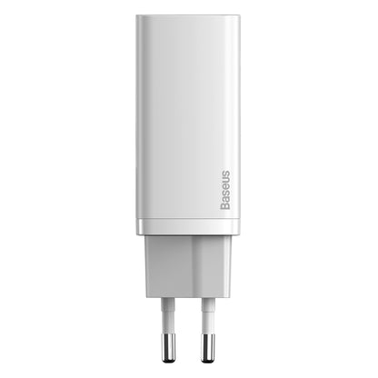 Incarcator Retea Baseus GaN2 Lite, 65W, 3A, 1 x USB-A - 1 x USB-C, Alb CCGAN2L-B02