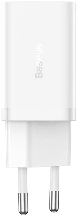 Incarcator Retea Baseus GaN5 Pro, 40W, 3A, 2 x USB-C, Alb CCGP180102