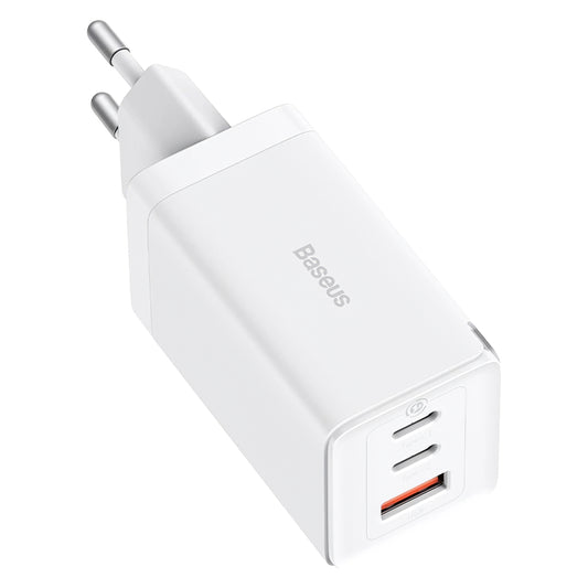 Incarcator Retea Baseus GaN5 Pro, 65W, 3.25A, 1 x USB-A - 2 x USB-C, Alb CCGP120202