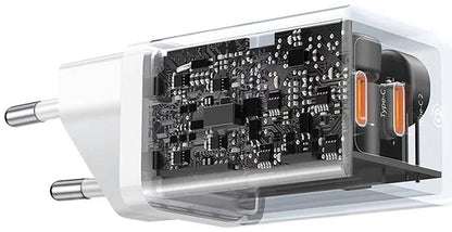 Incarcator Retea Baseus GaN5 Pro, 40W, 3A, 2 x USB-C, Alb CCGP180102