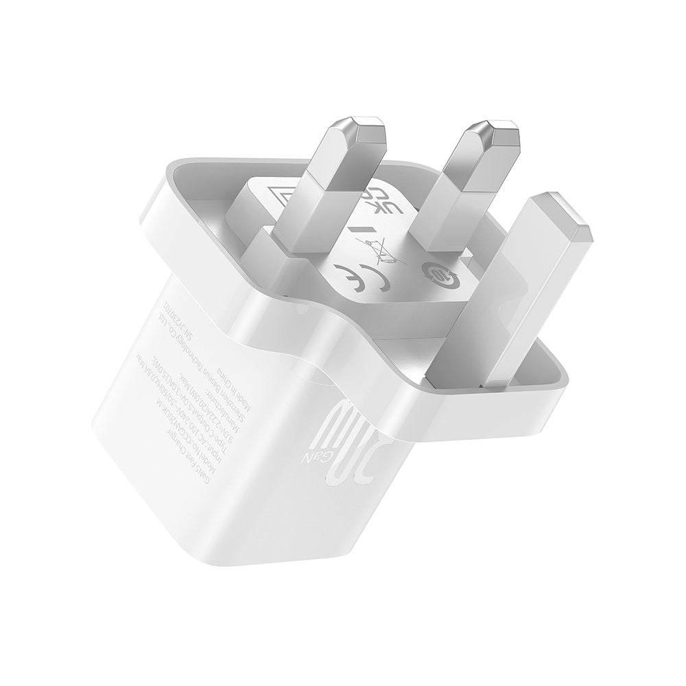 Incarcator Retea Baseus GaN5 UK, 30W, 3A, 1 x USB-C, Alb P10110906213-00