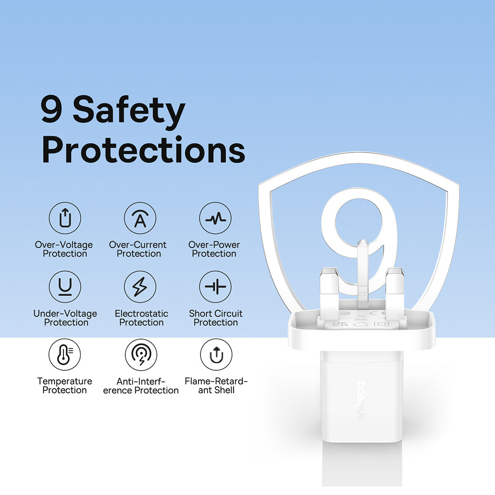 Incarcator Retea Baseus GaN5 UK, 30W, 3A, 1 x USB-C, Alb P10110906213-00