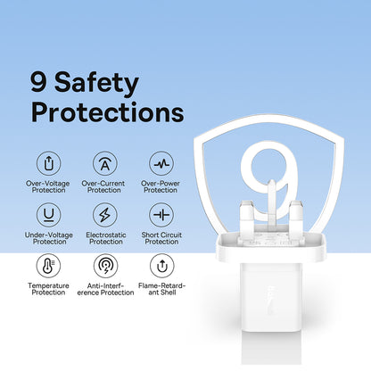 Incarcator Retea Baseus GaN5 UK, 30W, 3A, 1 x USB-C, Alb P10110906213-00