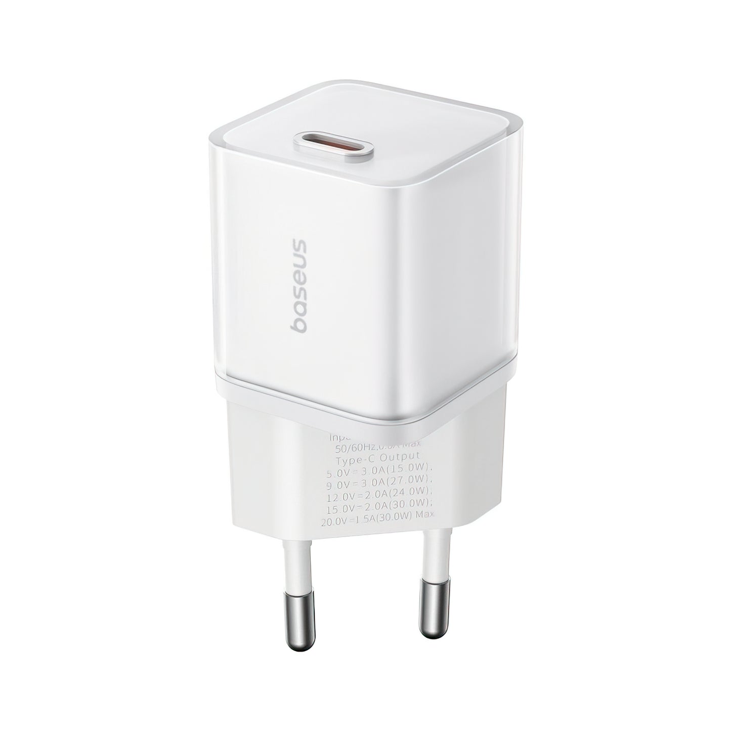 Incarcator Retea Baseus GaN5S, 30W, 3A, 1 x USB-C, Alb P10162504213-00