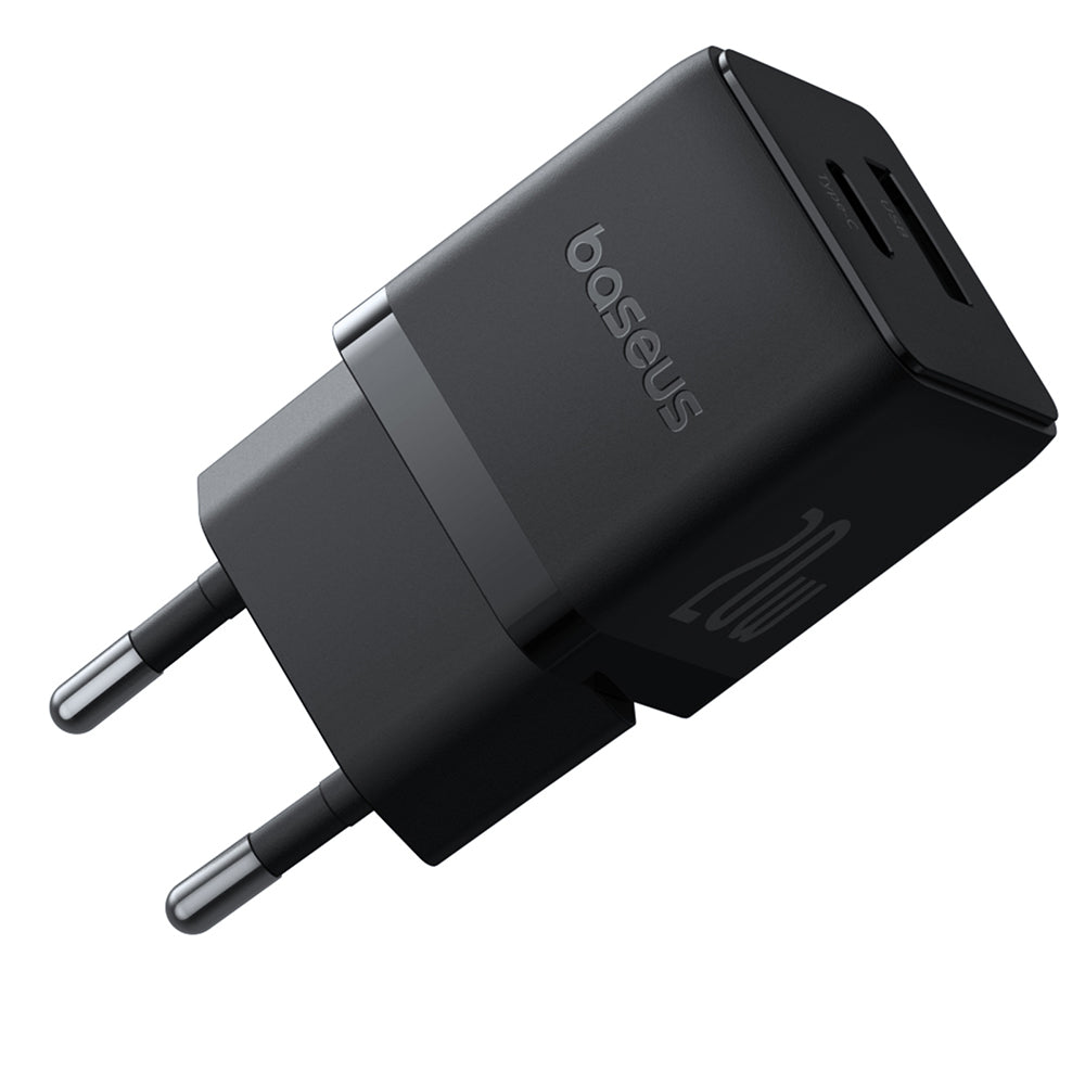 Incarcator Retea Baseus Palm, 20W, 3A, 1 x USB-A - 1 x USB-C, Negru P10111608113-00