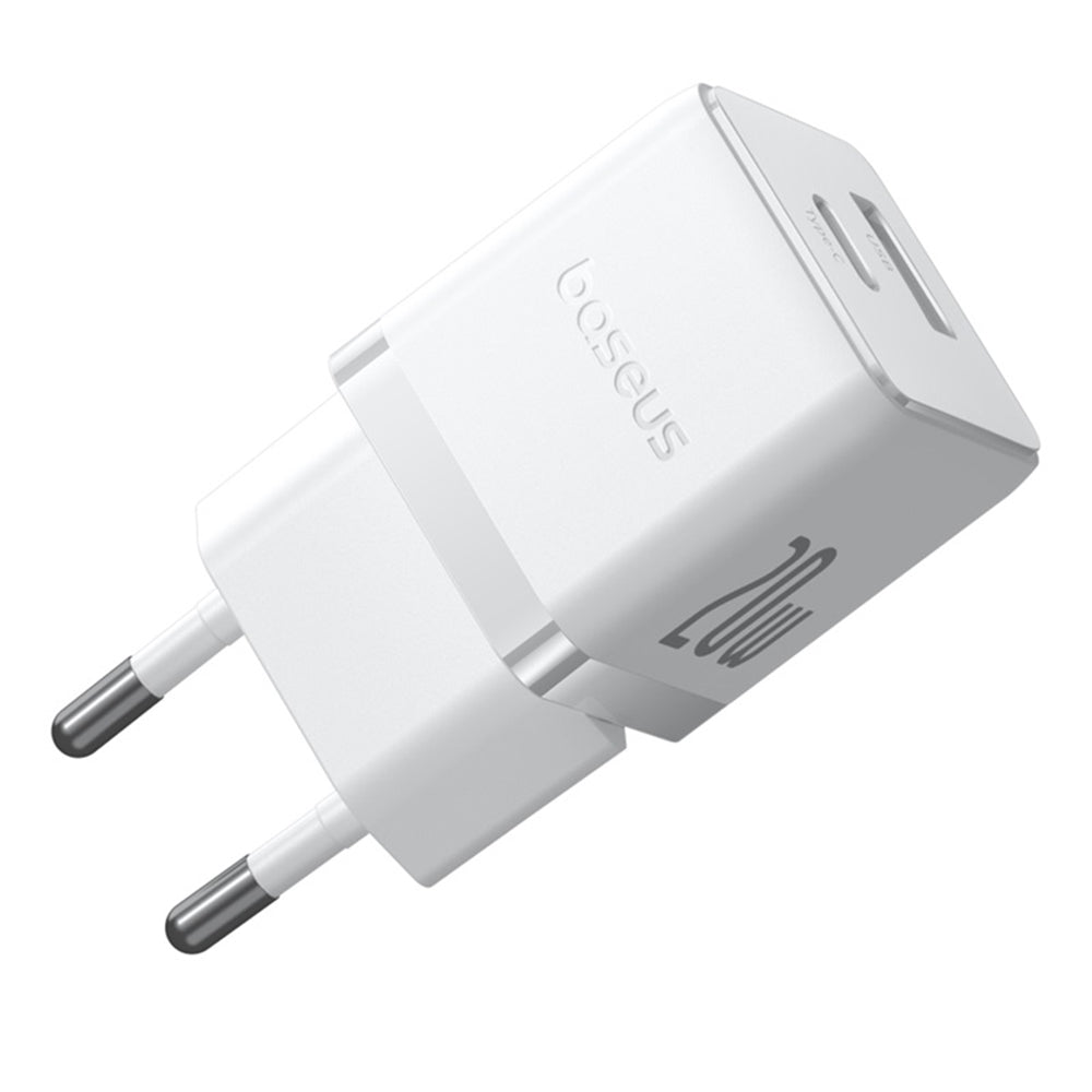Incarcator Retea Baseus Palm, 20W, 3A, 1 x USB-A - 1 x USB-C, Alb CCZC20UE