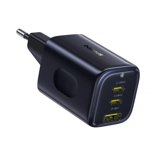 Incarcator Retea Baseus PicoGo AE11, 67W, 1 x USB-A - 2 x USB-C, Negru E0121200