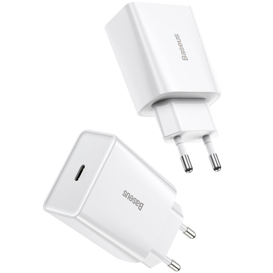 Incarcator Retea Baseus Speed Mini, 20W, 3A, 1 x USB-C, Alb CCFS-SN02