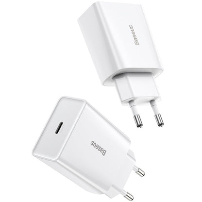 Incarcator Retea Baseus Speed Mini, 20W, 3A, 1 x USB-C, Alb CCFS-SN02