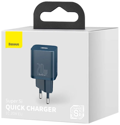 Ładowarka sieciowa Baseus Super Si, 20 W, 3 A, 1 x USB-C, niebieska CCSUP-B03 