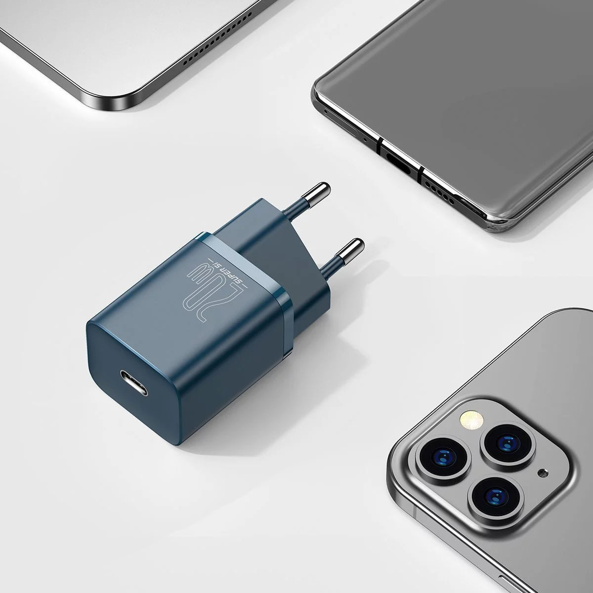 Ładowarka sieciowa Baseus Super Si, 20 W, 3 A, 1 x USB-C, niebieska CCSUP-B03 