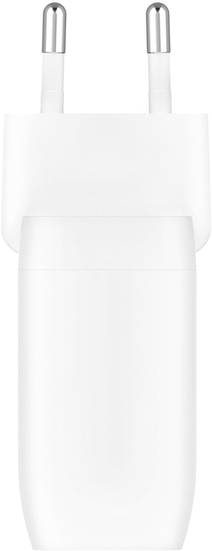 Incarcator Retea Belkin BoostCharge Pro Dual, 60W, 3A, 2 x USB-C, Alb WCB010vfWH