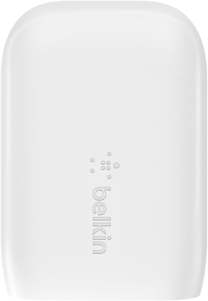 Incarcator Retea Belkin BoostCharge Dual, 37W, 3A, 1 x USB-A - x USB-C, Alb WCB007vfWH