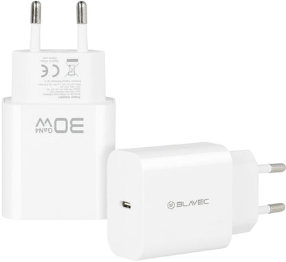 Incarcator Retea Blavec BC-14, 30W, 3A, 1 x USB-C, Alb