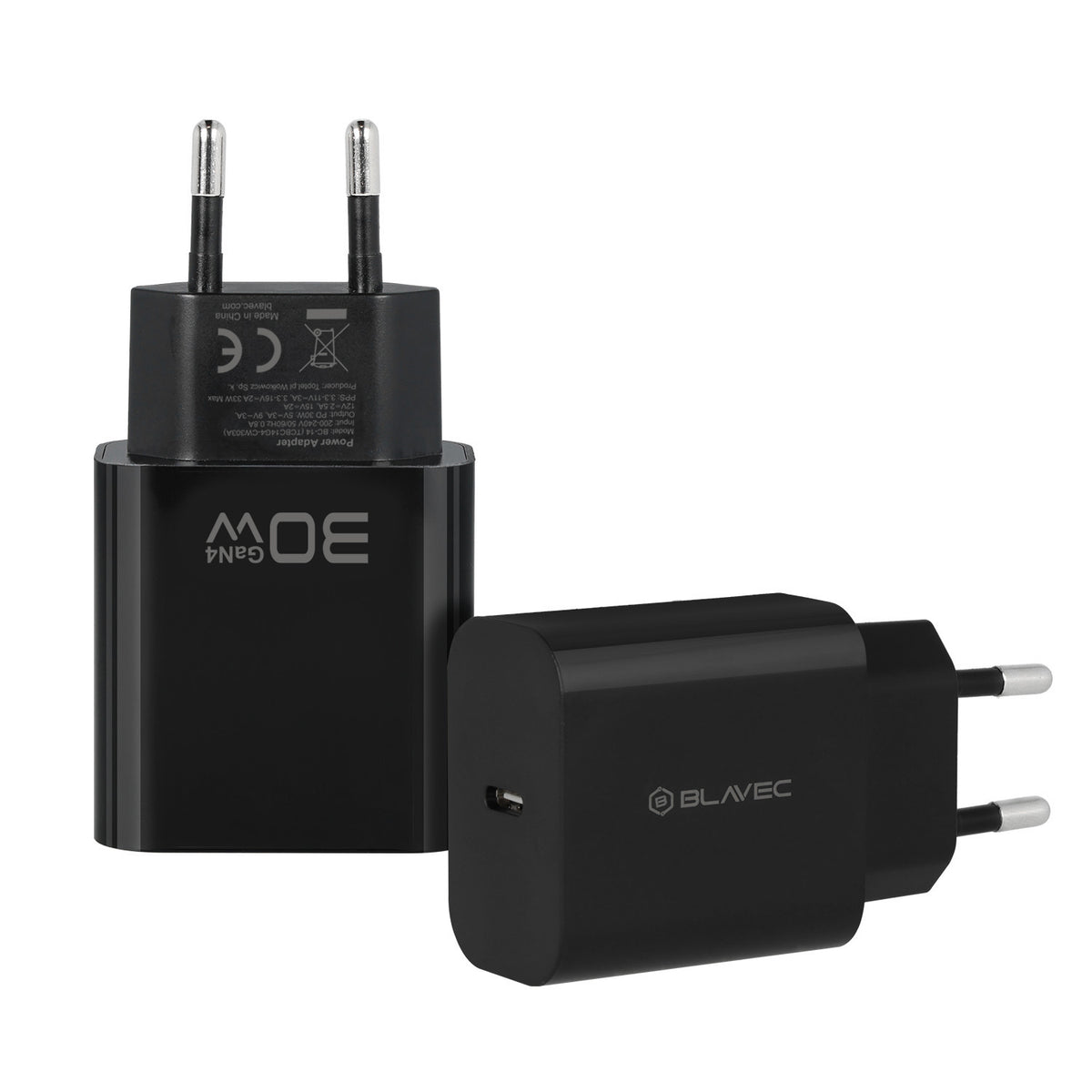 Incarcator Retea Blavec BC-14, 30W, 3A, 1 x USB-C, Negru