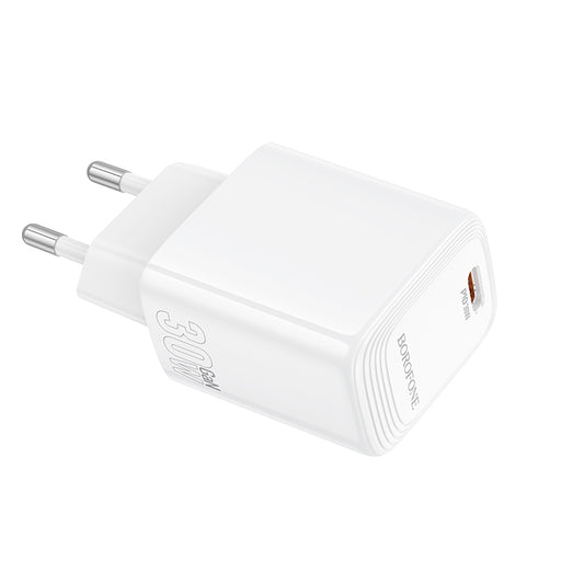 Incarcator Retea Borofone BN28 Fuente, 30W, 3A, 1 x USB-C, Alb