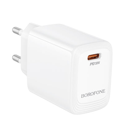 Incarcator Retea Borofone BN28 Fuente, 30W, 3A, 1 x USB-C, Alb