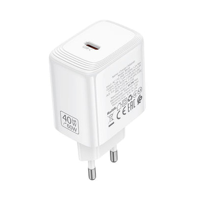 Incarcator Retea Borofone BN33 Fuente, 40W, 1 x USB-C, Alb