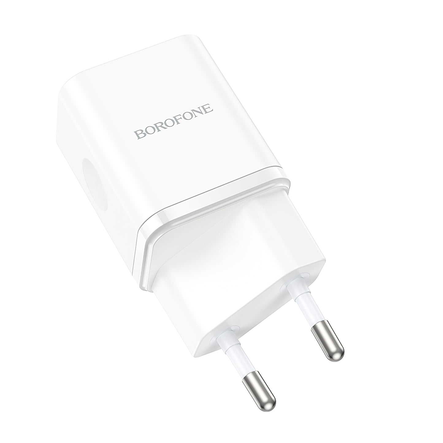 Ładowarka sieciowa Borofone BN7, 20W, 3A, 1 x USB-A - 1 x USB-C, biała 