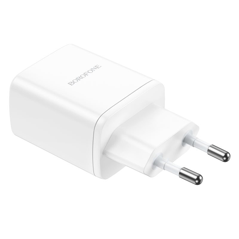 Ładowarka sieciowa Borofone BN9, 35W, 3A, 2 x USB-C, biała 