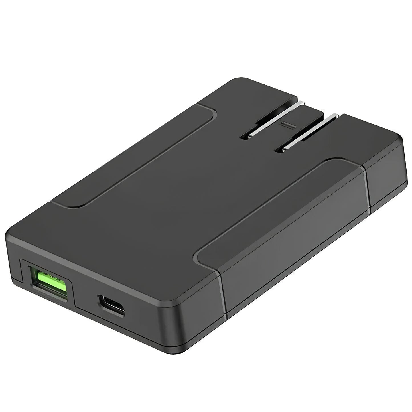 Ładowarka sieciowa Budi, 65 W, 3 A, 1 x USB-A - 1 x USB-C, czarna